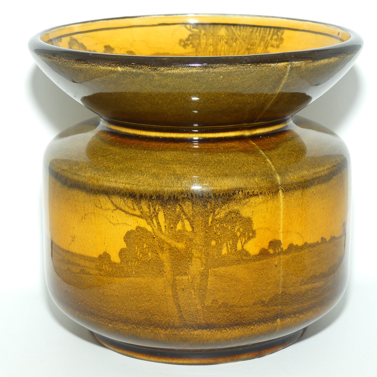 Royal Doulton Haystacks spittoon D2538 | Holbein glaze