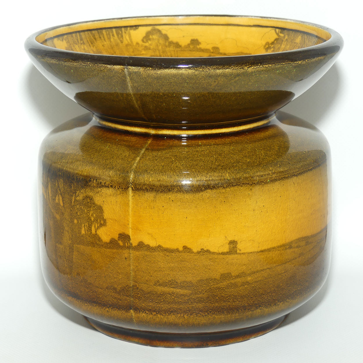 Royal Doulton Haystacks spittoon D2538 | Holbein glaze