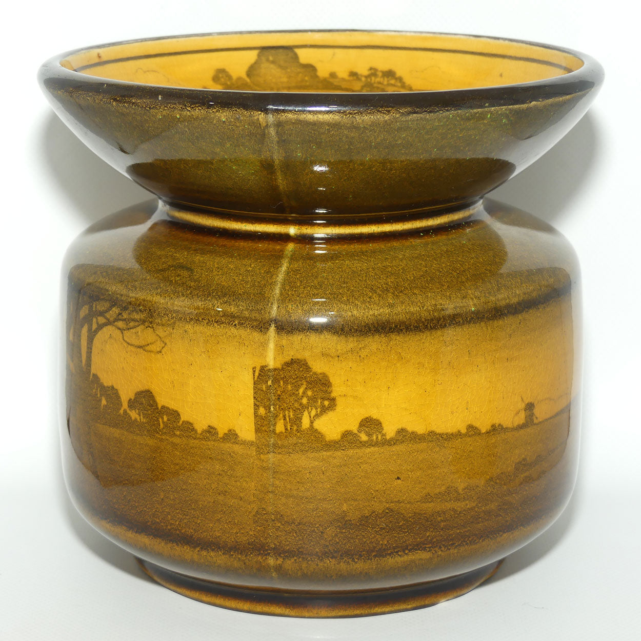 Royal Doulton Haystacks spittoon D2538 | Holbein glaze