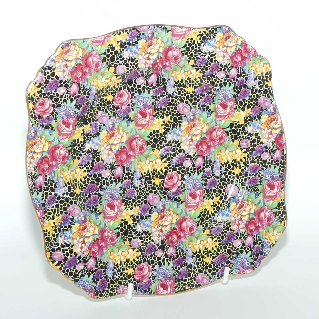 Royal Winton Grimwades Chintz Hazel pattern sandwich plate | 20cm square