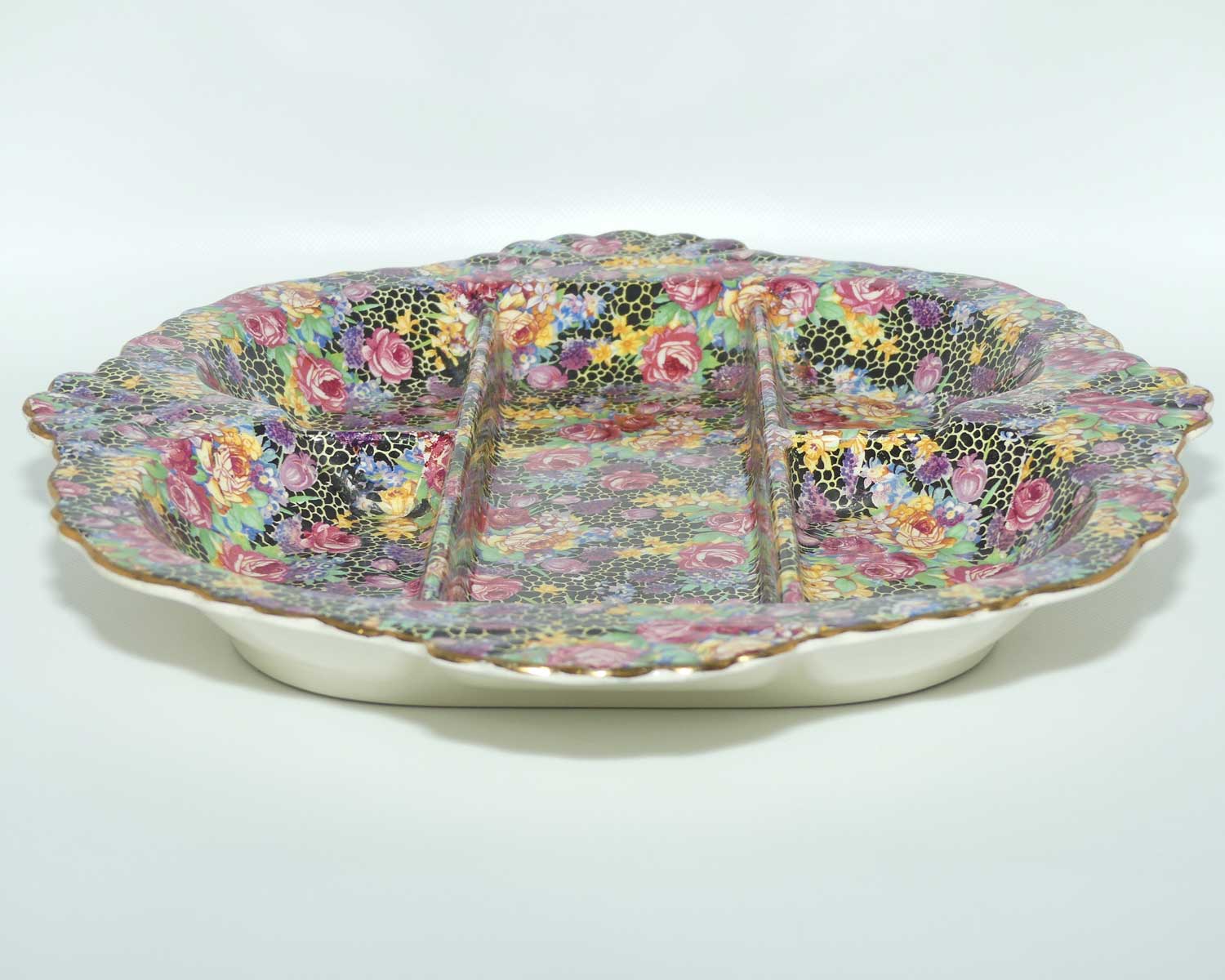 Royal Winton Hazel Chintz 5 section divided savoury tray