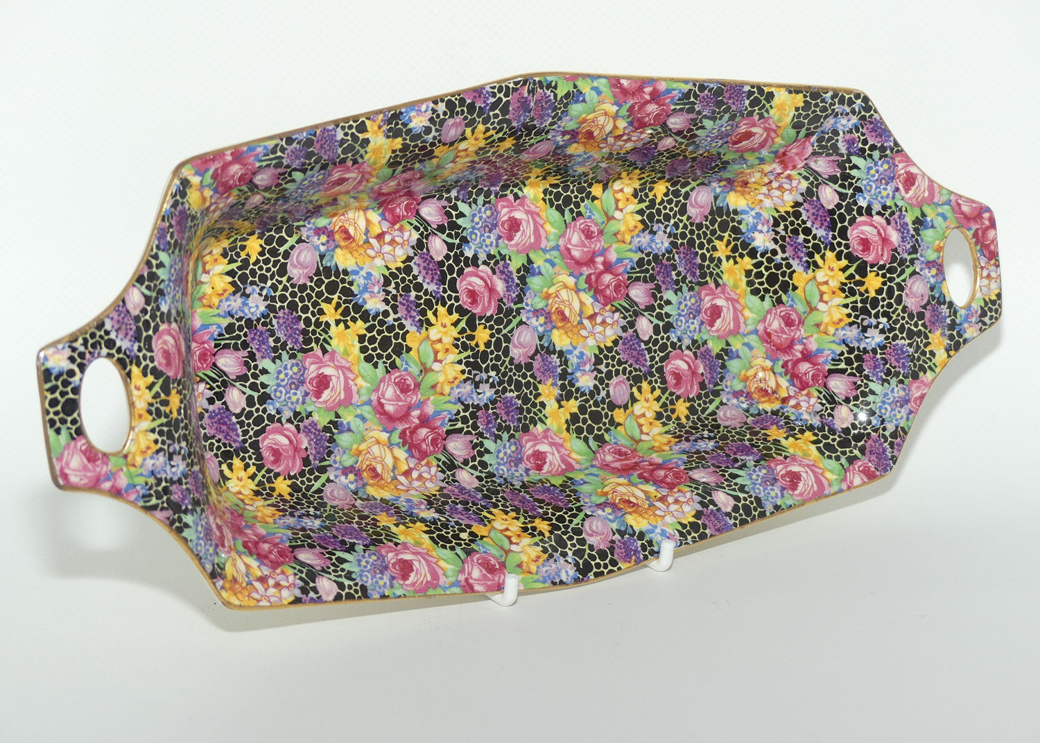 Royal Winton Grimwades Chintz Hazel pattern rectangular handled tray