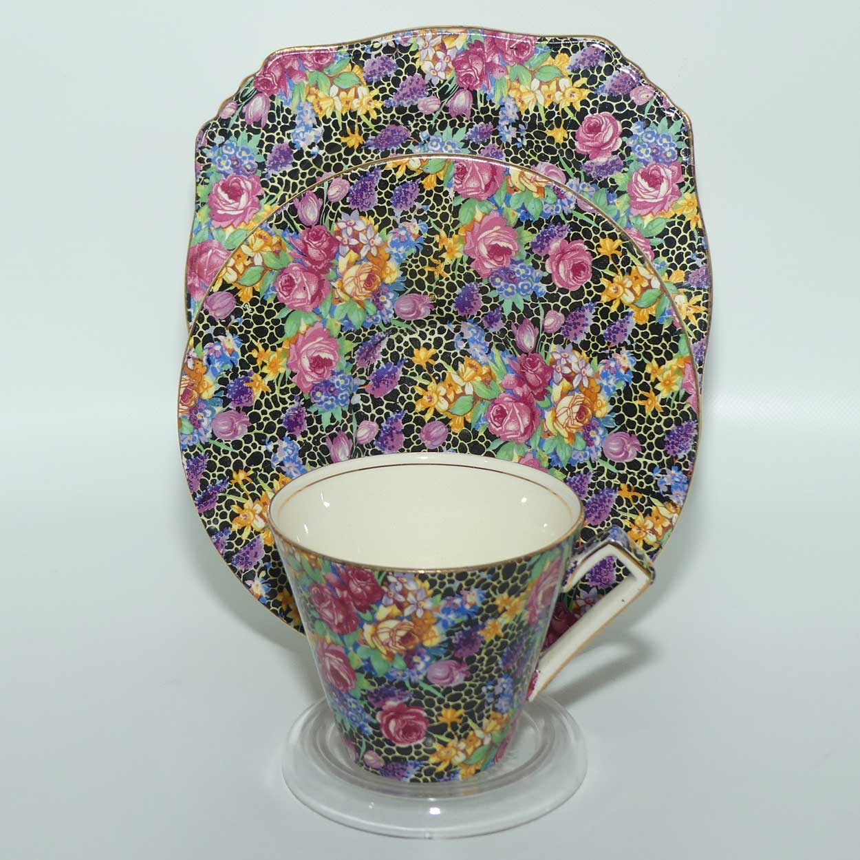 Royal Winton Chintz Hazel trio | Deco shape