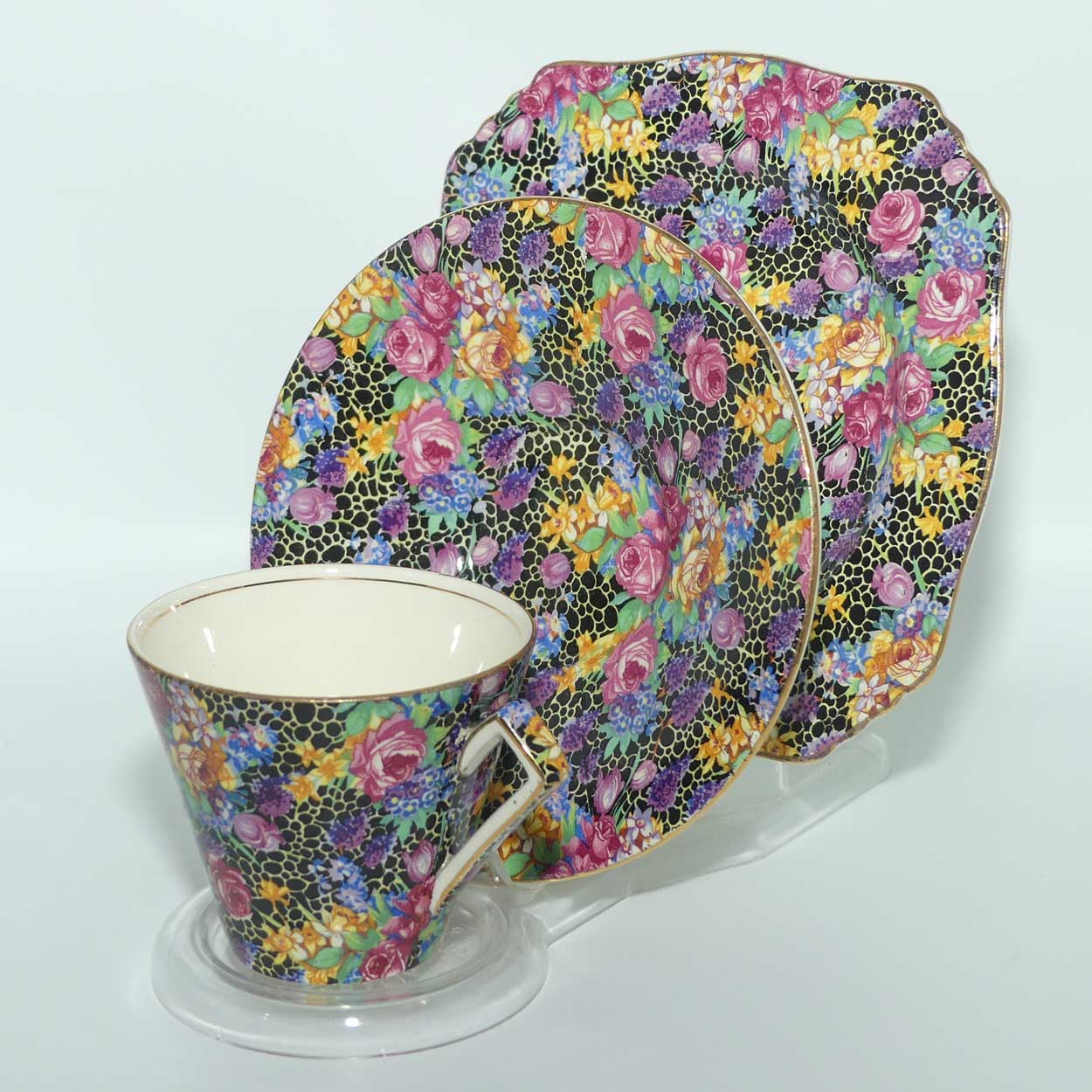 Royal Winton Chintz Hazel trio | Deco shape