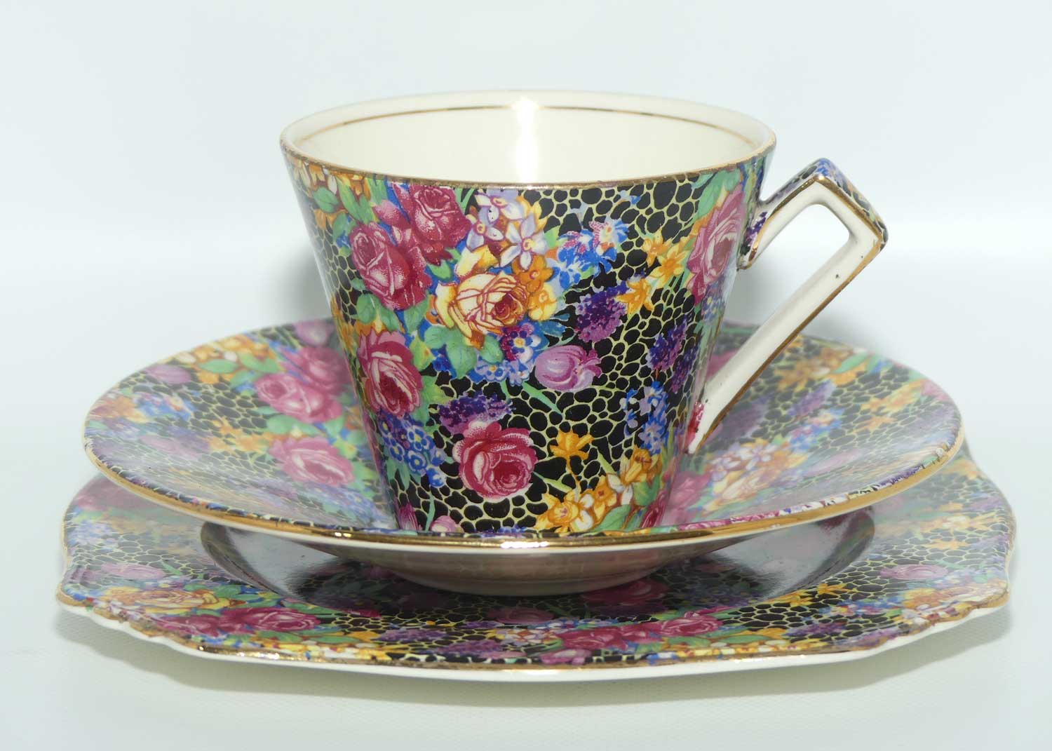 Royal Winton Chintz Hazel trio | Deco shape