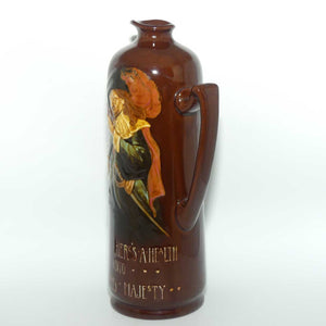 Royal Doulton Kingsware Here's Health Unto his Majesty flask | DEWARS