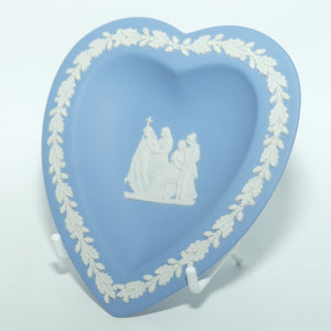 Wedgwood Jasper | White on Pale Blue | 4 Maidens Heart shape tray