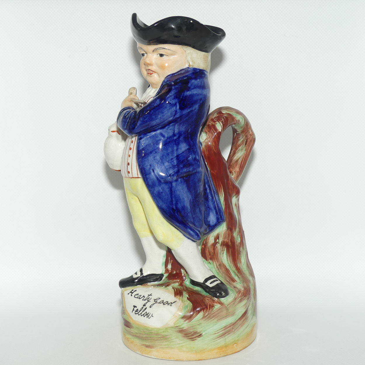 Antique Staffordshire Pottery Hearty Good Fellow toby jug