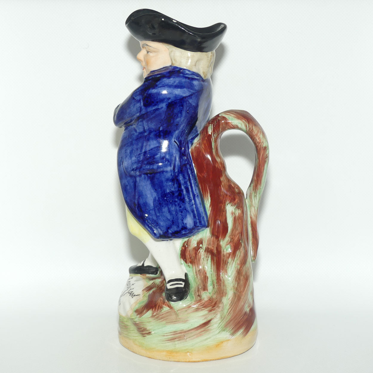 Antique Staffordshire Pottery Hearty Good Fellow toby jug