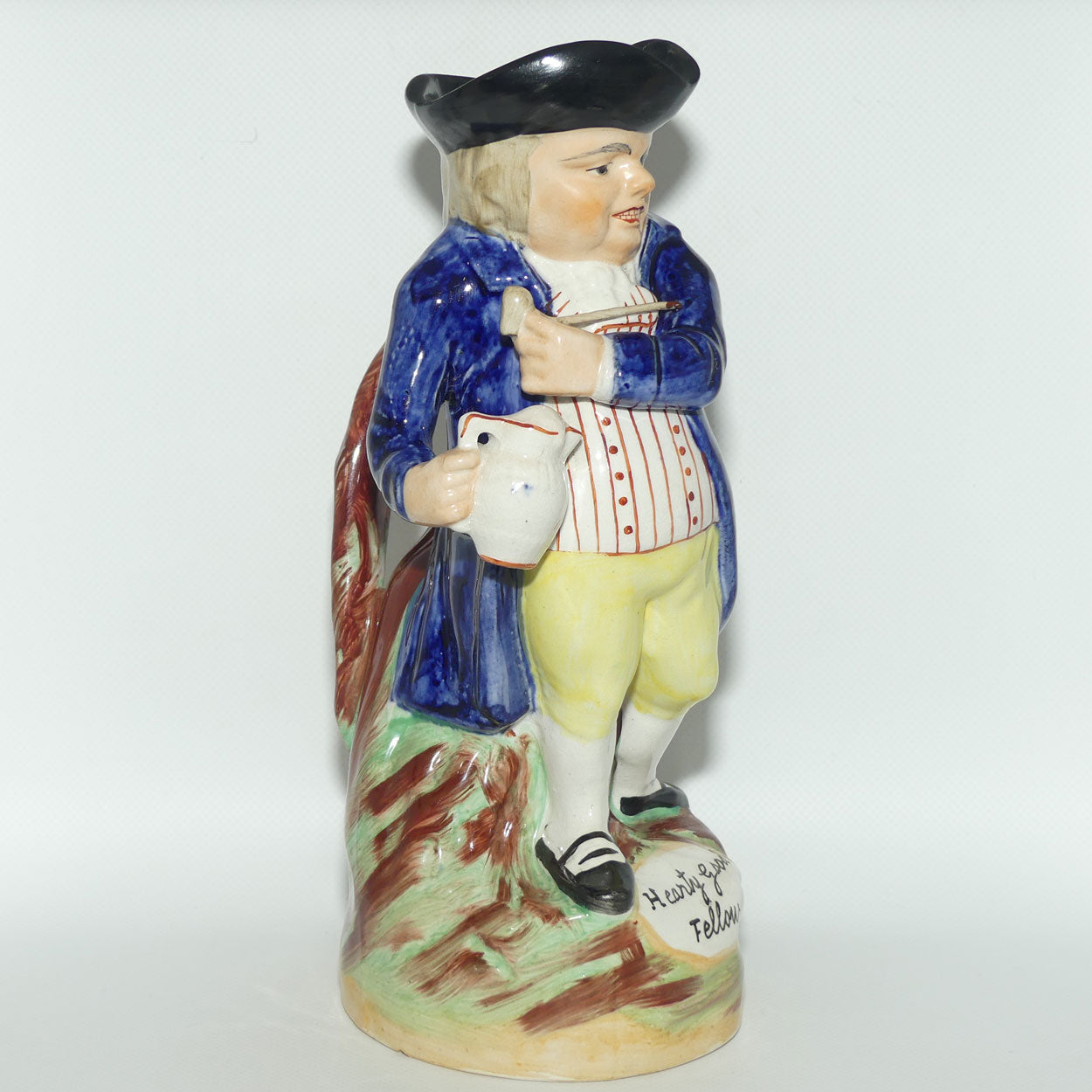 Antique Staffordshire Pottery Hearty Good Fellow toby jug