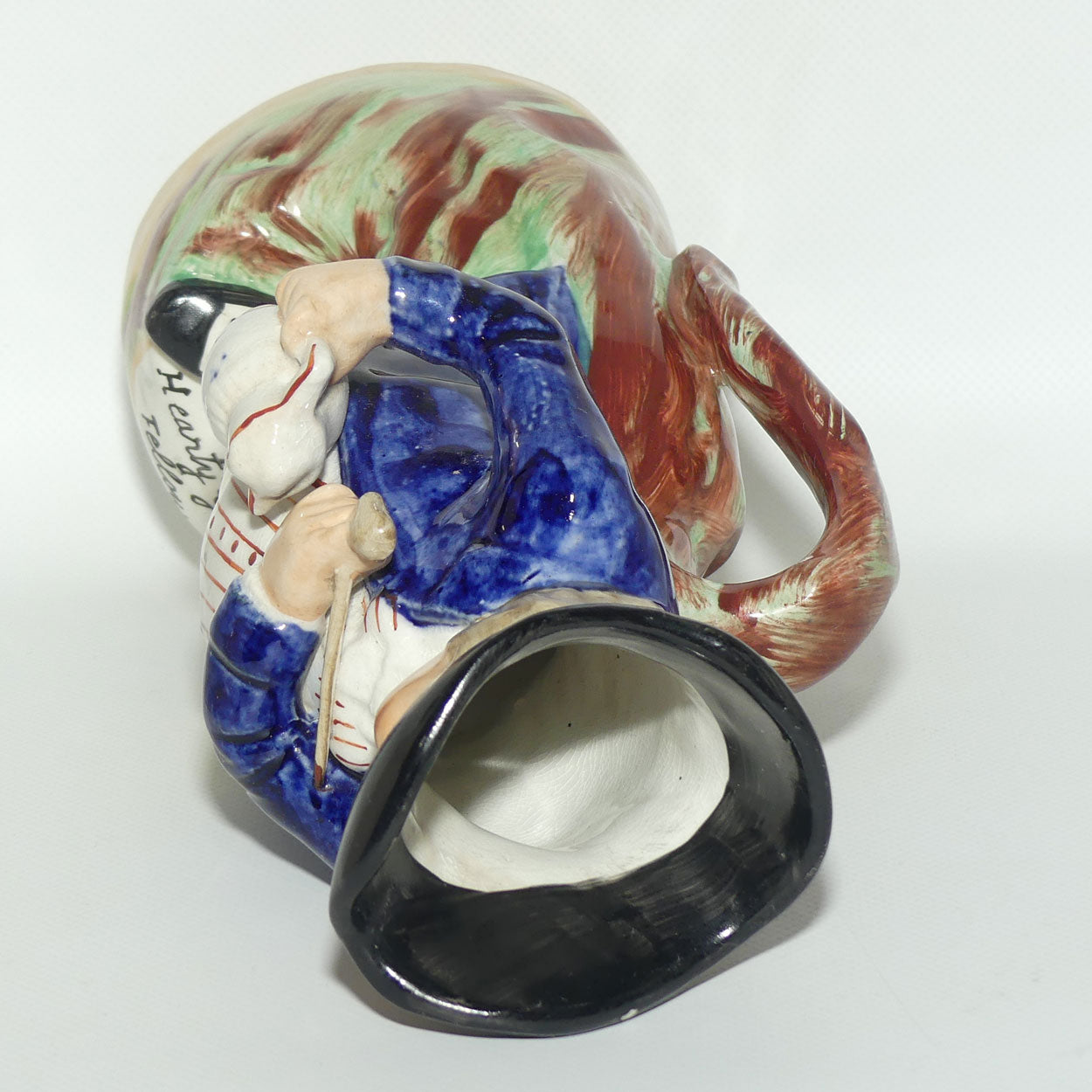 Antique Staffordshire Pottery Hearty Good Fellow toby jug
