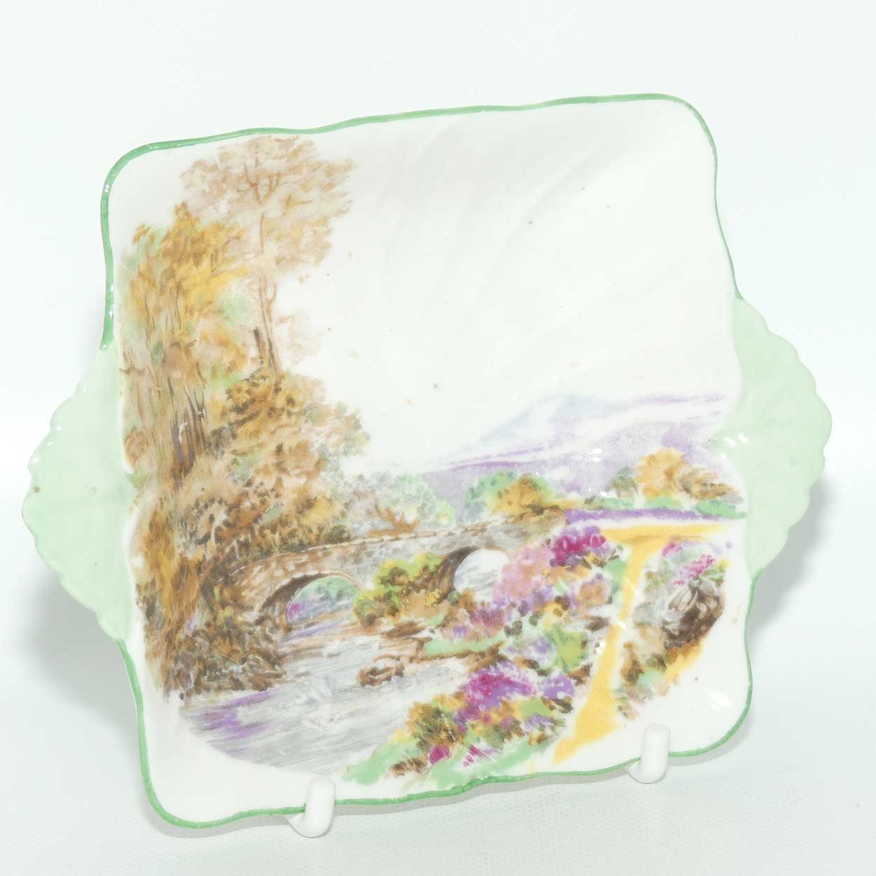 Shelley Heather pattern tab handle pin dish | #1