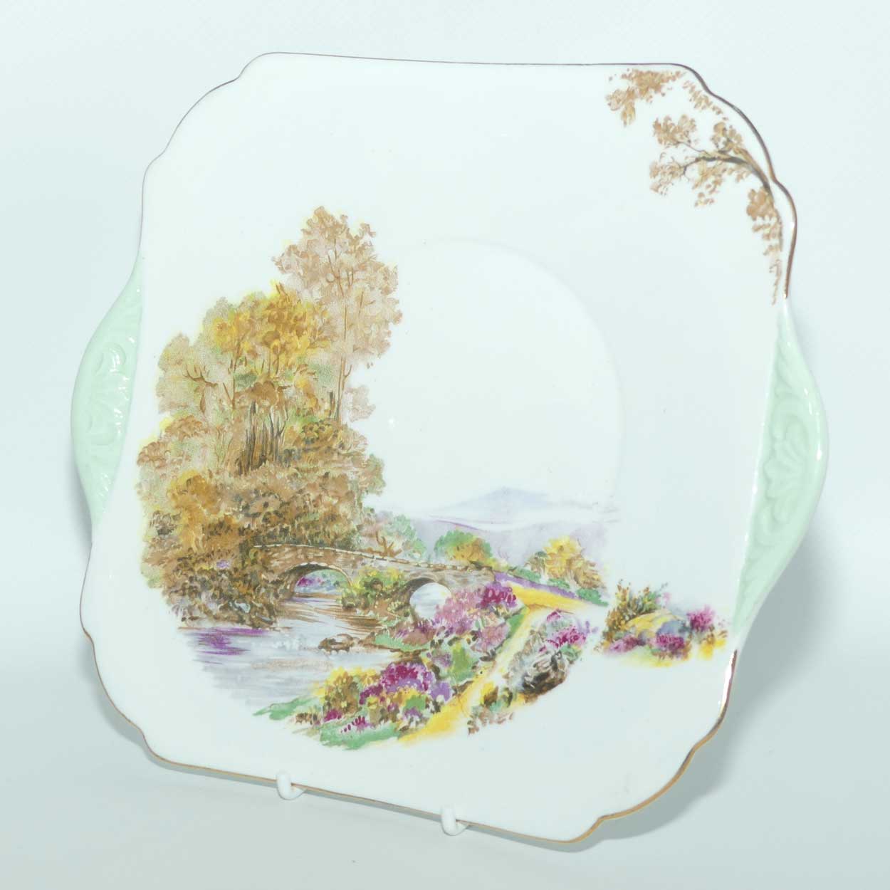 Shelley Heather pattern cake plate