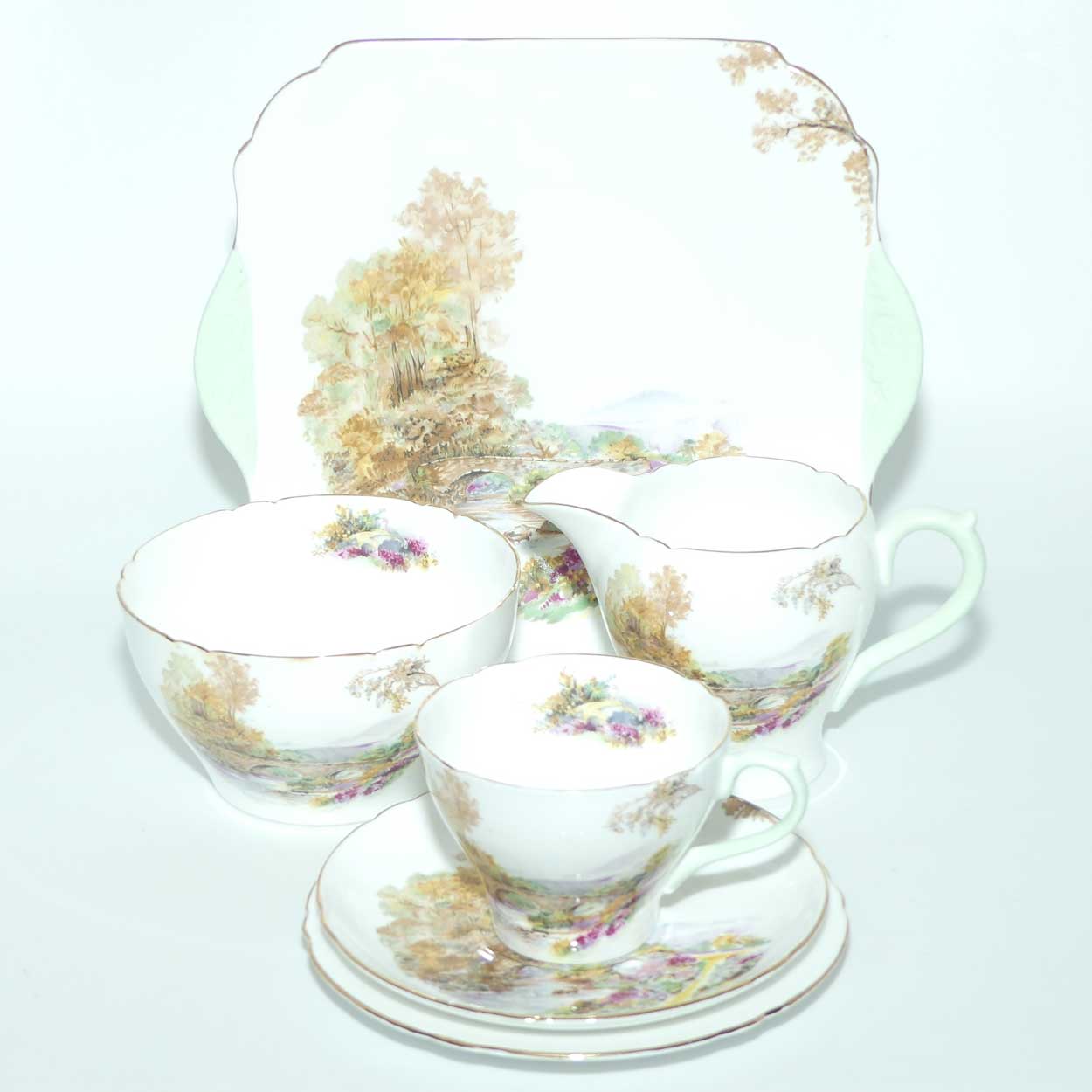 Shelley Heather pattern 21 piece afternoon tea set