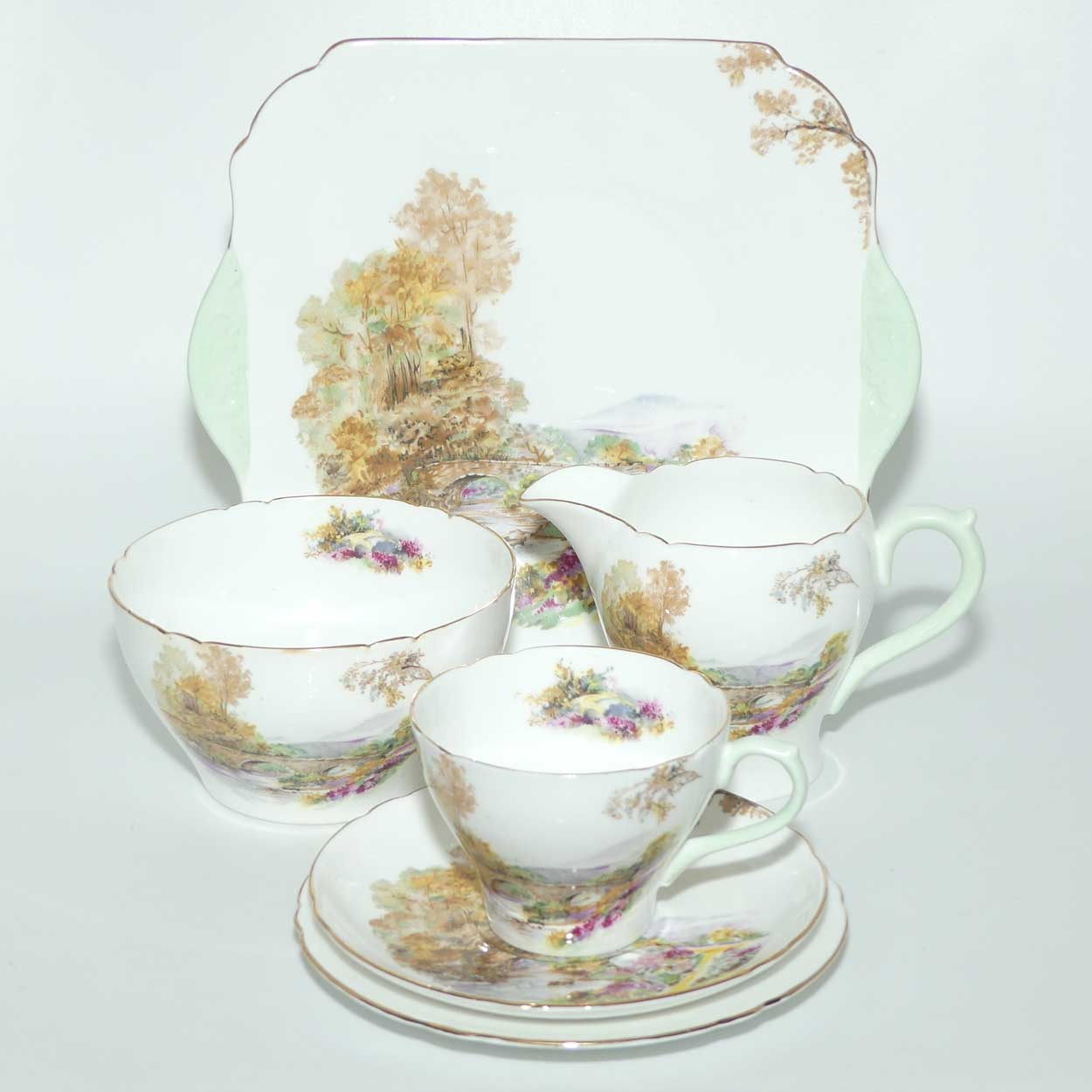 Shelley Heather pattern 21 piece afternoon tea set