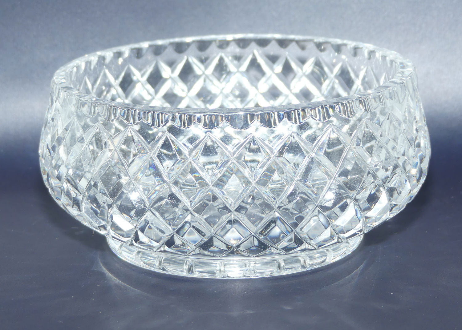 Traditional Diamond Cut Crystal bowl | Heavy | 18.5cm diam
