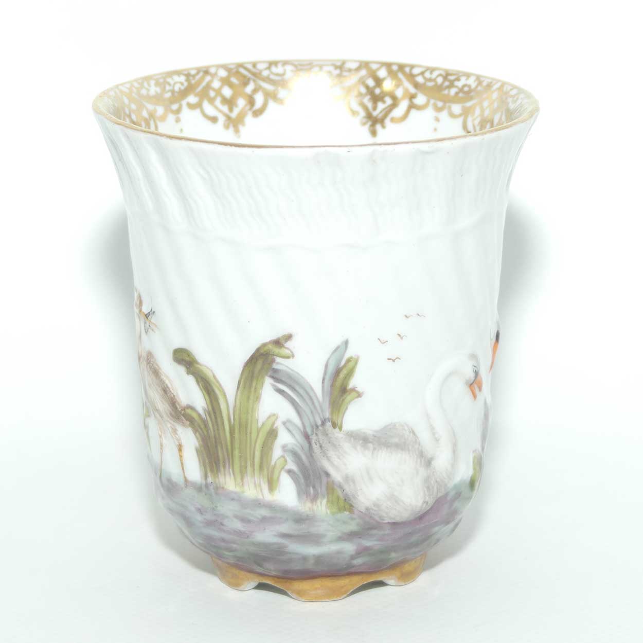 Helena Wolfson Dresden decorated Meissen Swan Service Cup