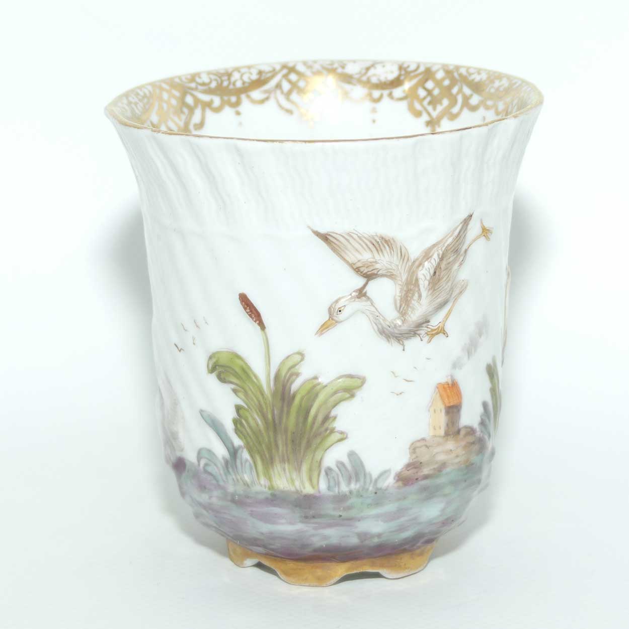 Helena Wolfson Dresden decorated Meissen Swan Service Cup