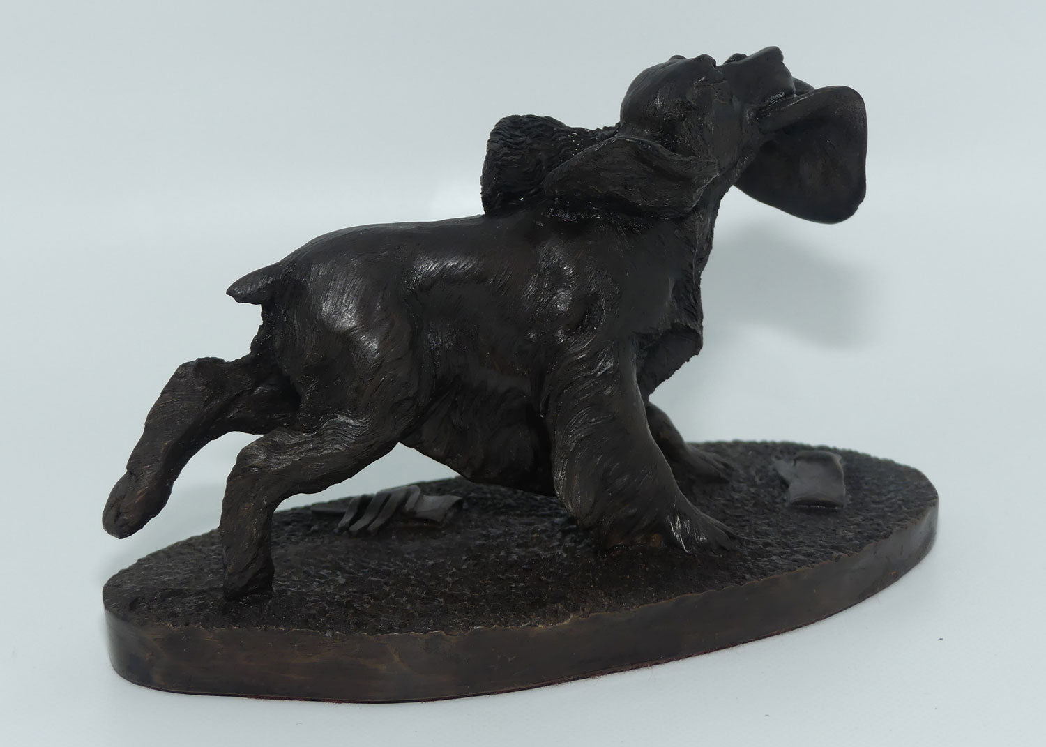 Heredities Cold Cast Bronze figure of an Spaniel with Hat | Jean Spouse