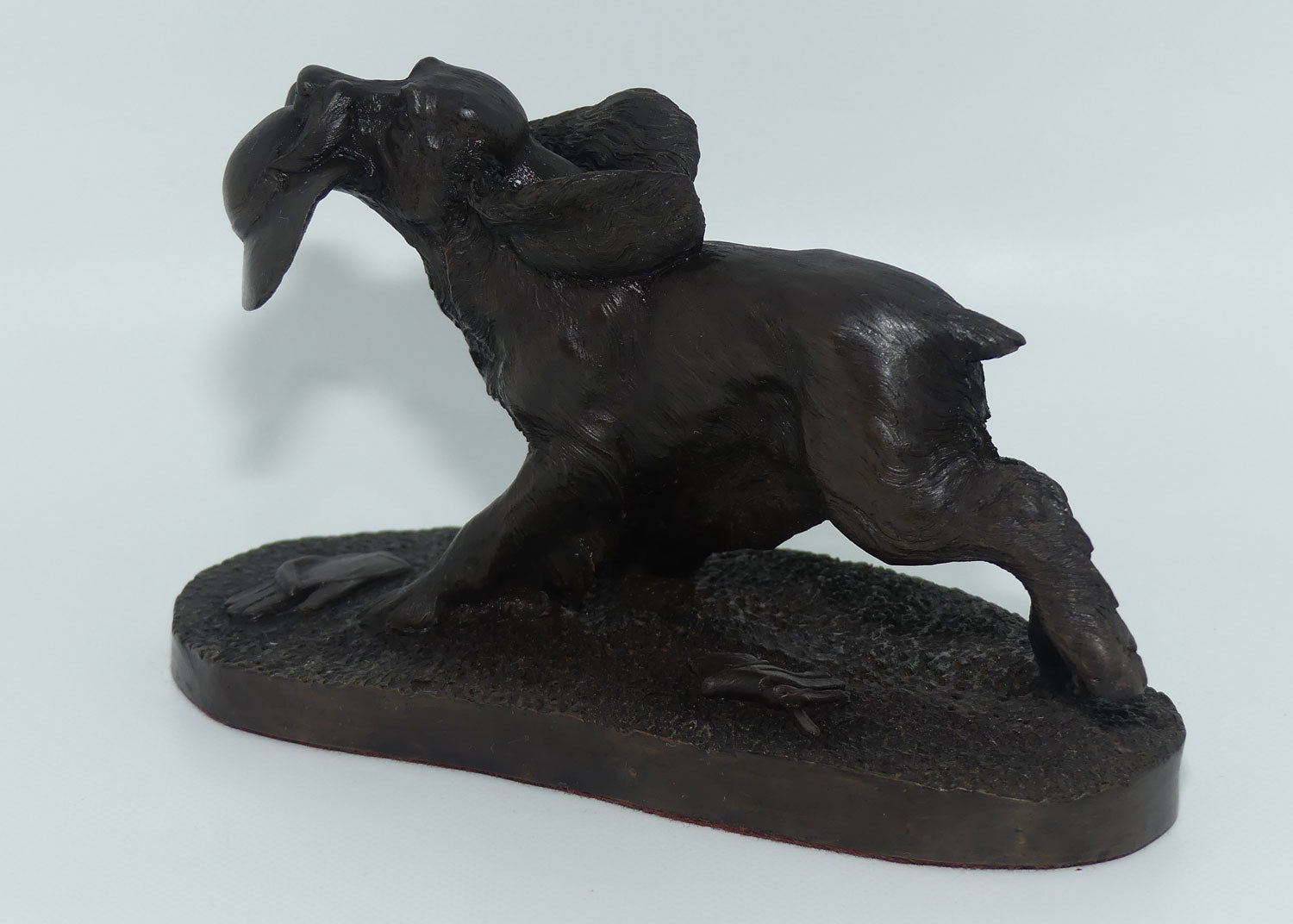 Heredities Cold Cast Bronze figure of an Spaniel with Hat | Jean Spouse
