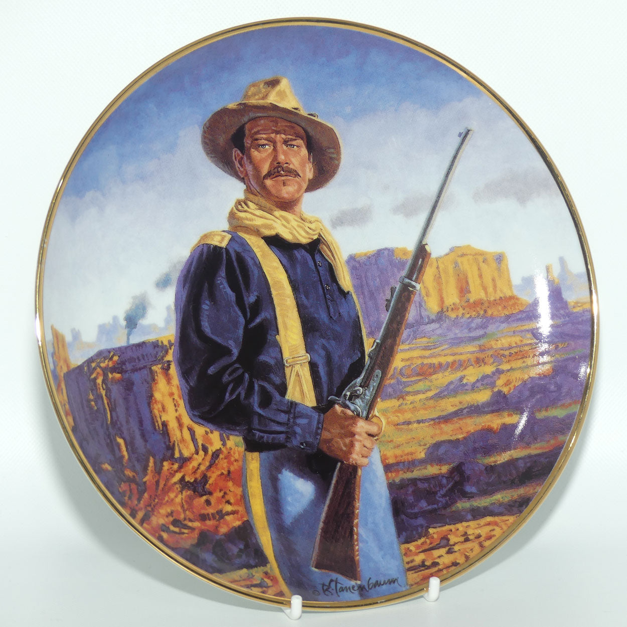 Franklin Mint Heirloom plate | John Wayne | Hero of the West