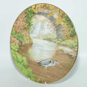 Royal Doulton picture plate by Elizabeth Gray | Waterside series | The Heron