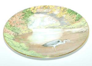 Royal Doulton picture plate by Elizabeth Gray | Waterside series | The Heron