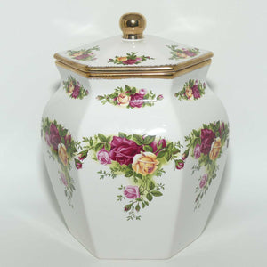 Royal Albert Old Country Roses | Hexagonal shape biscuit jar