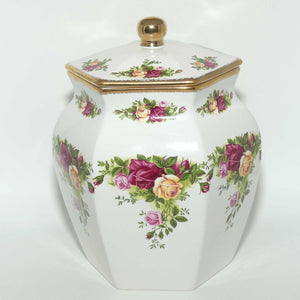 Royal Albert Old Country Roses | Hexagonal shape biscuit jar