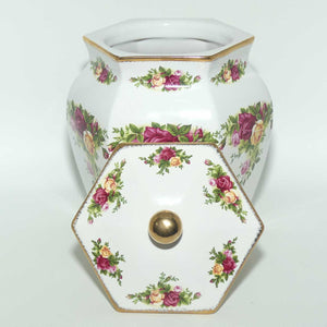 Royal Albert Old Country Roses | Hexagonal shape biscuit jar