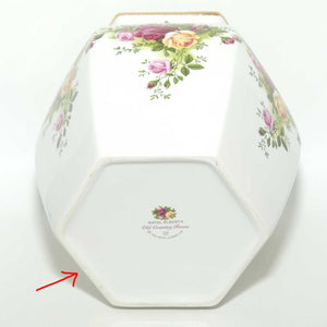 Royal Albert Old Country Roses | Hexagonal shape biscuit jar