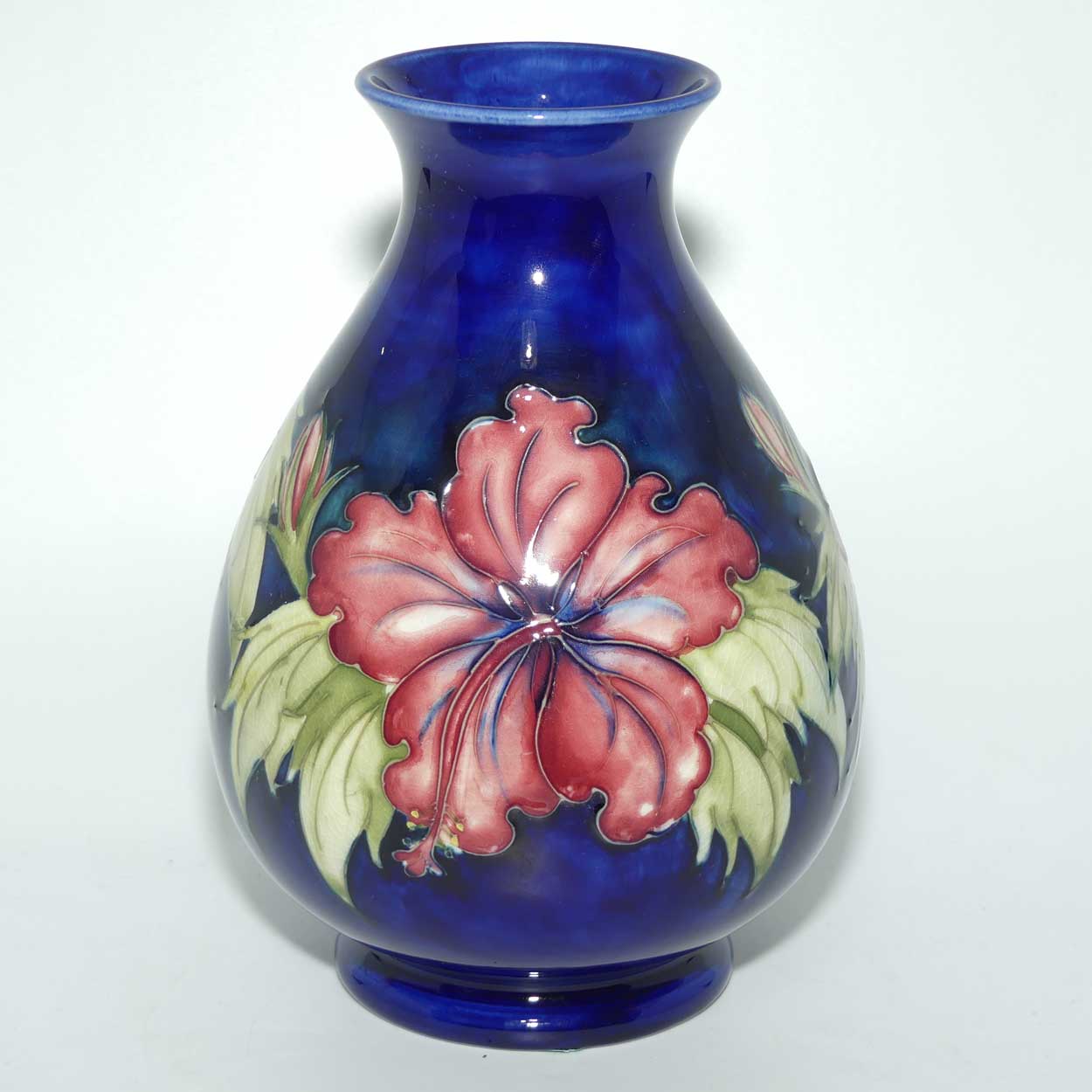 Walter Moorcroft Hibiscus (Blue) 7/8 vase #2