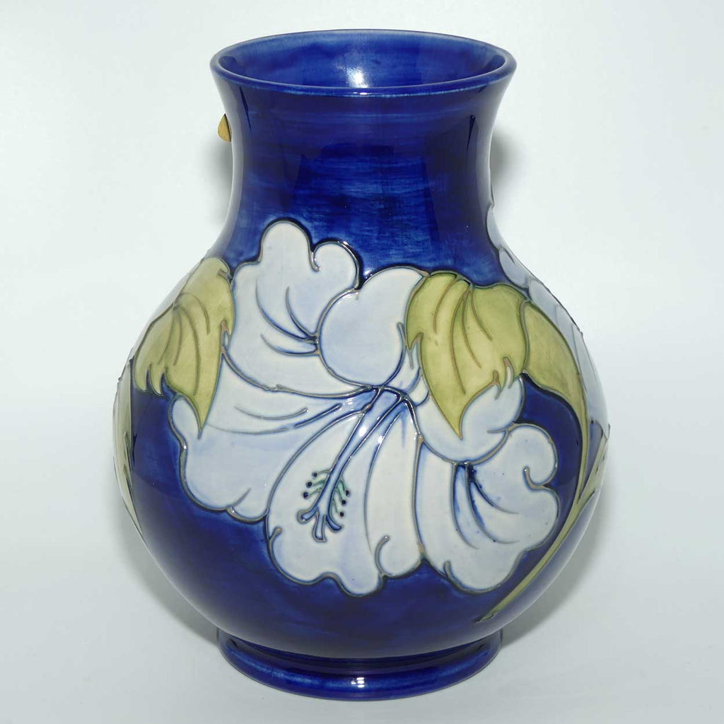 Walter Moorcroft Hibiscus (Blue Flower on Blue) 869/9 vase