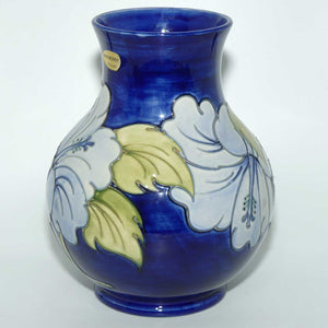 Walter Moorcroft Hibiscus (Blue Flower on Blue) 869/9 vase