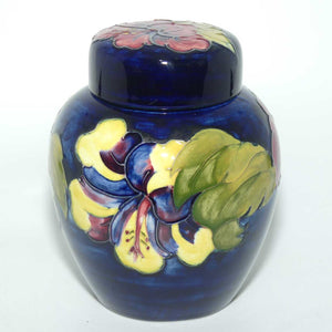 Walter Moorcroft Hibiscus (Blue) ginger jar #2