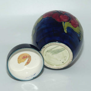 Walter Moorcroft Hibiscus (Blue) ginger jar #2