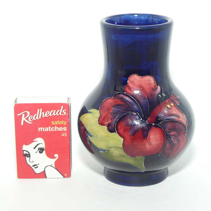 Walter Moorcroft Hibiscus small vase | Blue