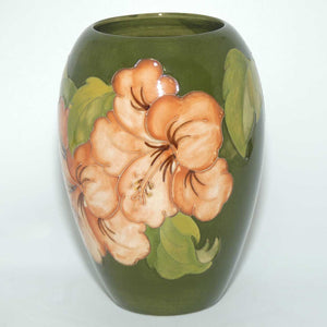 Walter Moorcroft Coral Hibiscus (Green) 102/7 vase