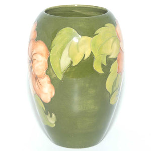 Walter Moorcroft Coral Hibiscus (Green) 102/7 vase