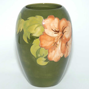 Walter Moorcroft Coral Hibiscus (Green) 102/7 vase