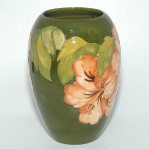 Walter Moorcroft Coral Hibiscus (Green) 102/7 vase