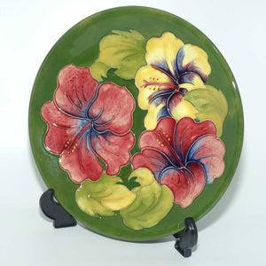 Walter Moorcroft Hibiscus (Green) plate | 26cm #1