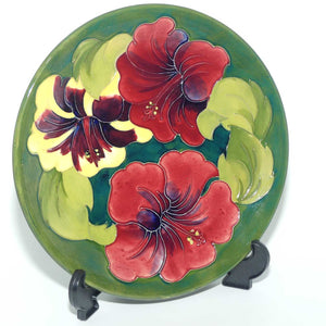 Walter Moorcroft Hibiscus (Green) plate | 26cm | #2