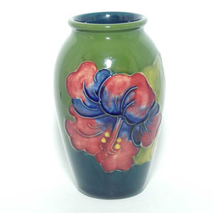 Walter Moorcroft Hibiscus small vase | Green