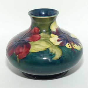 Walter Moorcroft Hibiscus | Olive Green ground vase | Shape 32