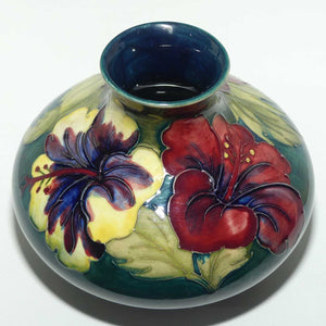 Walter Moorcroft Hibiscus | Olive Green ground vase | Shape 32