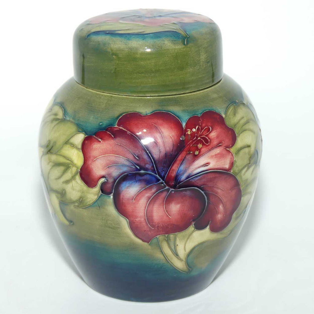 Walter Moorcroft Hibiscus (Green) ginger jar