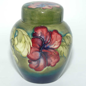 Walter Moorcroft Hibiscus (Green) ginger jar