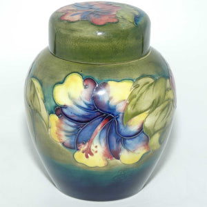 Walter Moorcroft Hibiscus (Green) ginger jar