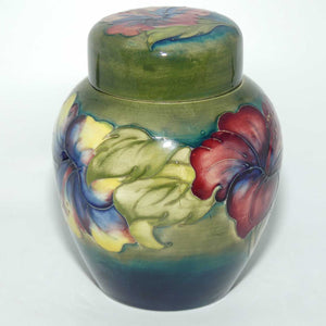 Walter Moorcroft Hibiscus (Green) ginger jar